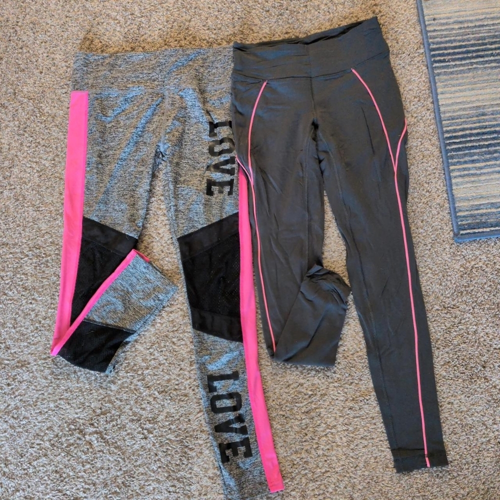Gray and Pink Leggings Set